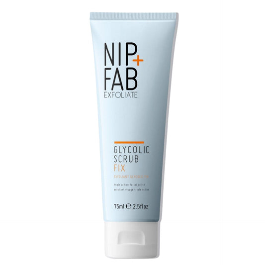 Nip + Fab Glycolic Acid Face Scrub with Salicylic Acid – AHA/BHA Exfoliating Cleanser for Pores & Brightening, 75ml