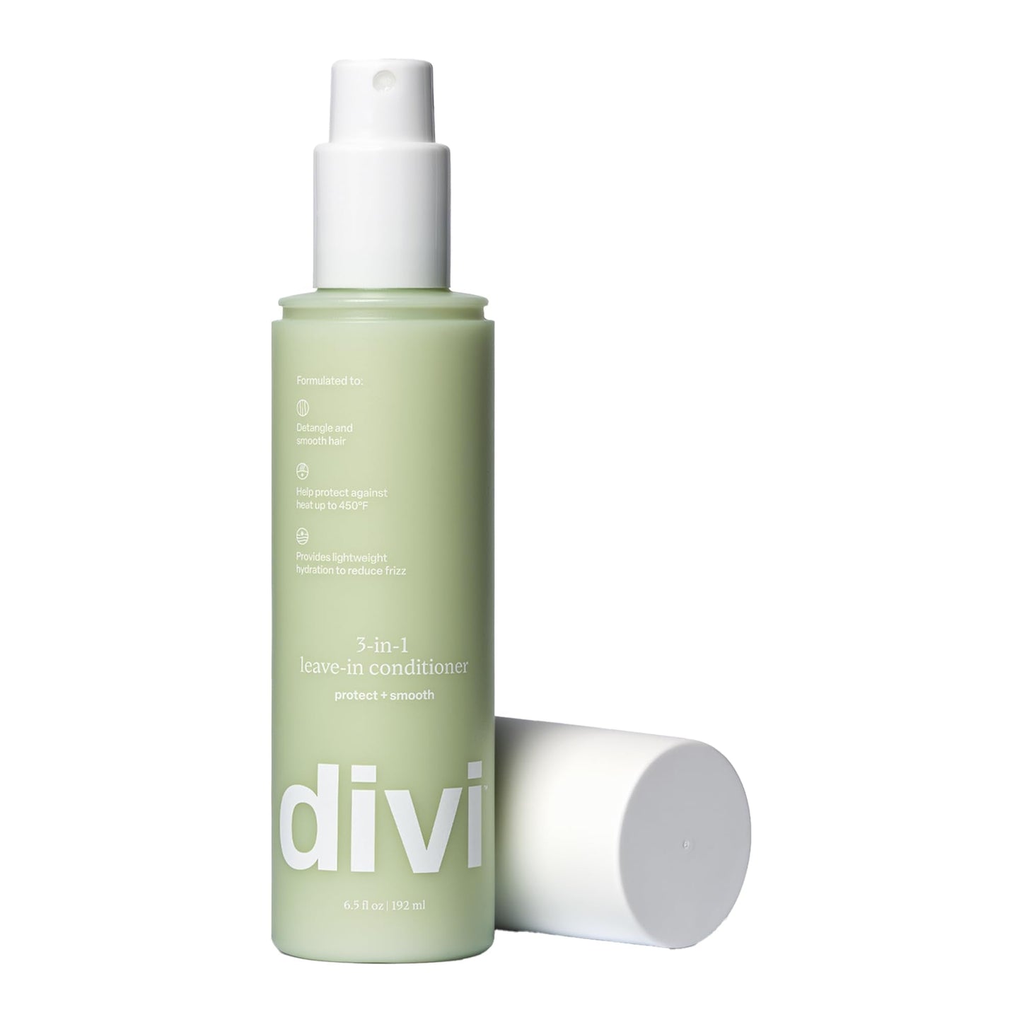 Divi 3-in-1 Leave-In Conditioner Spray – Detangler, Heat Protectant & Frizz Control for Smooth, Shiny Hair – Lightweight, All Hair Types, 6.5 Fl Oz