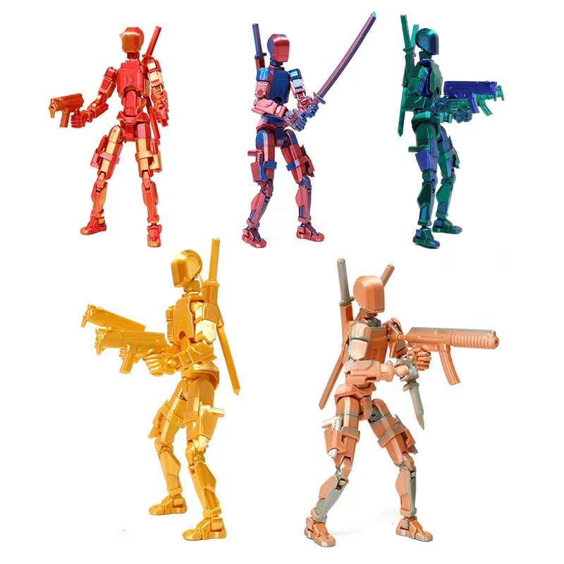 FoxVilla Assembly Completed T13 Action Figure, Titan 13 3D Printed Action Figure, 3D Printed Titan13, Assembled Dummy 13 Lucky 13 Toy Figure