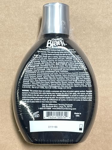 Millennium Tanning Insanely Black 60x, Mega Tingle Dark Tanning Lotion, 13.5 Ounces