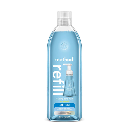Method Foaming Hand Soap Refill, Sea Minerals, Recyclable Bottle, Biodegradable Formula, 28 oz, (Pack of 1) (Packaging May Vary)
