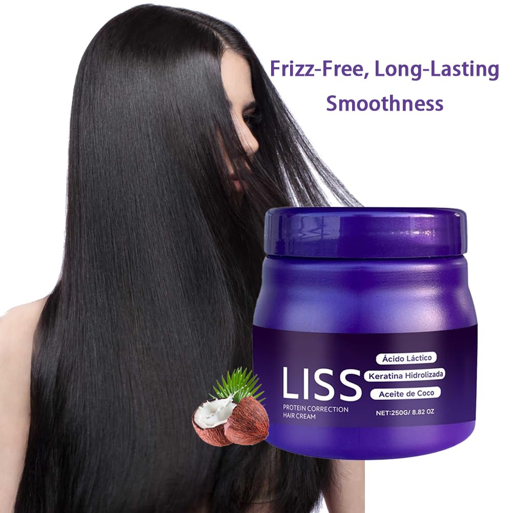 Liss Alisado, Crema Alisadora , Alisado para Cabello Sin Formol, Liss Keratina, Hair Natural Silkiness 1pcs