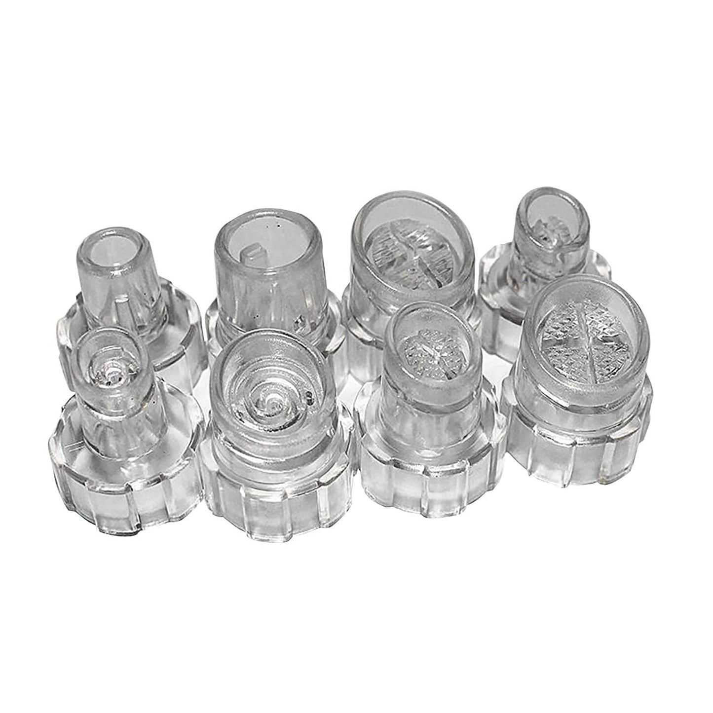 Elitzia 8pcs Plastic Hydro Dermabrasion Microderma Heads - Aqua Peel Tips for Hydro Facial Skin Cleaning & Beauty Machine Replacement