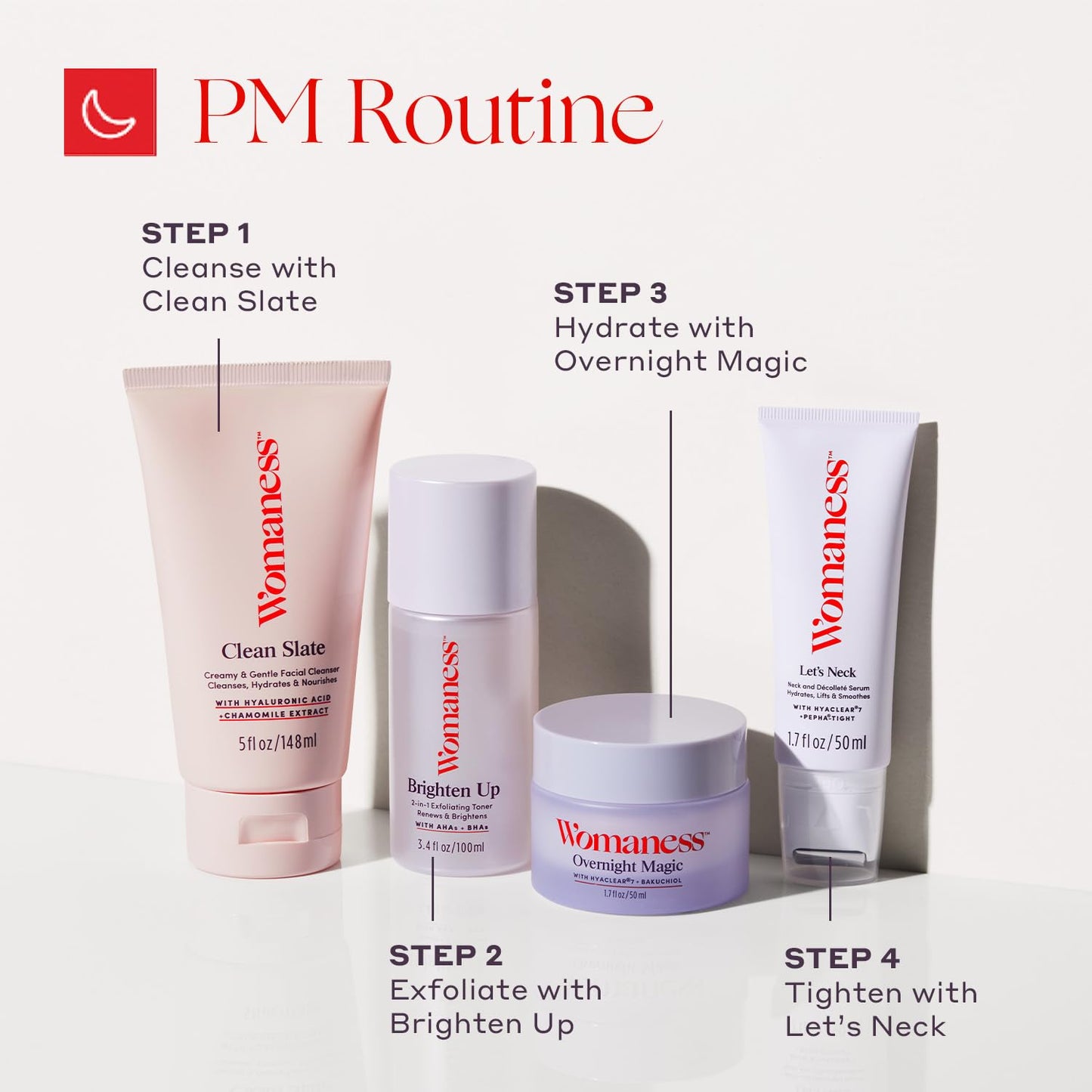 Womaness Let's Neck Firming Serum with Cooling Roller – Hydrates, Lifts & Smooths Wrinkles, Tightens Sagging Skin, 50ml