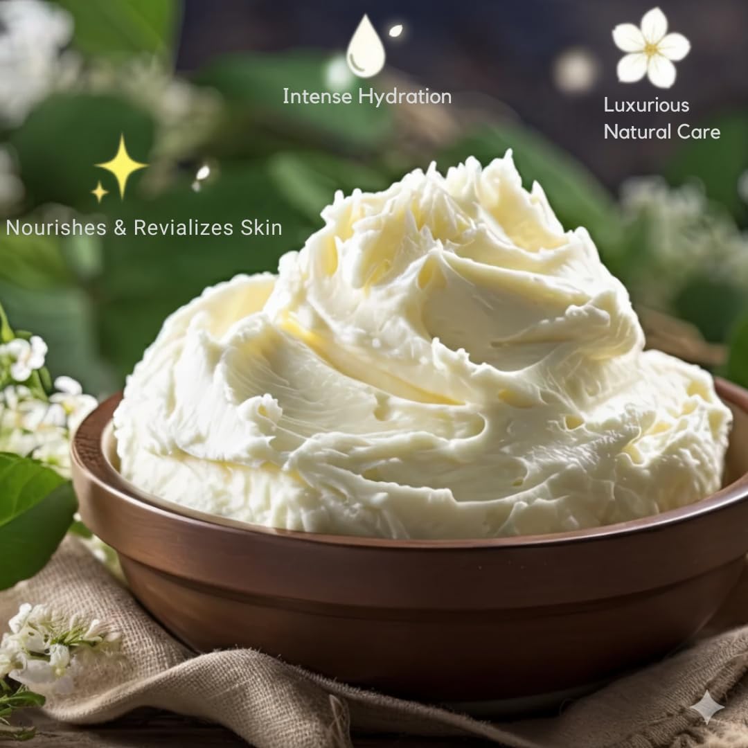 Yajna Organic Raw Cocoa Butter 100% Pure & Unrefined, Skin & Hair Moisturizer, DIY Creams, Lotions, Soaps, 1lb/450g Ivory Grade A