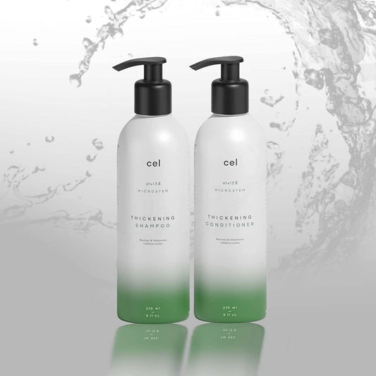 Cel Microstem Hair Thickening Shampoo & Conditioner Set – Biotin Stem Cell Formula for Hair Growth, Anti-Thinning, Sulfate & Paraben Free, 8oz x 2