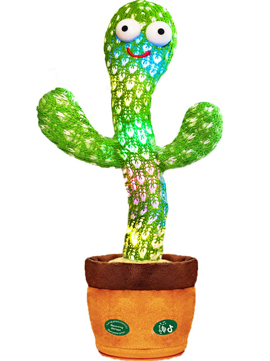 Keculf Talking Cactus Toy with LED, 120 Songs, Dancing & Mimicking Baby Toy, Singing Musical Tummy Time Gift for Boys & Girls