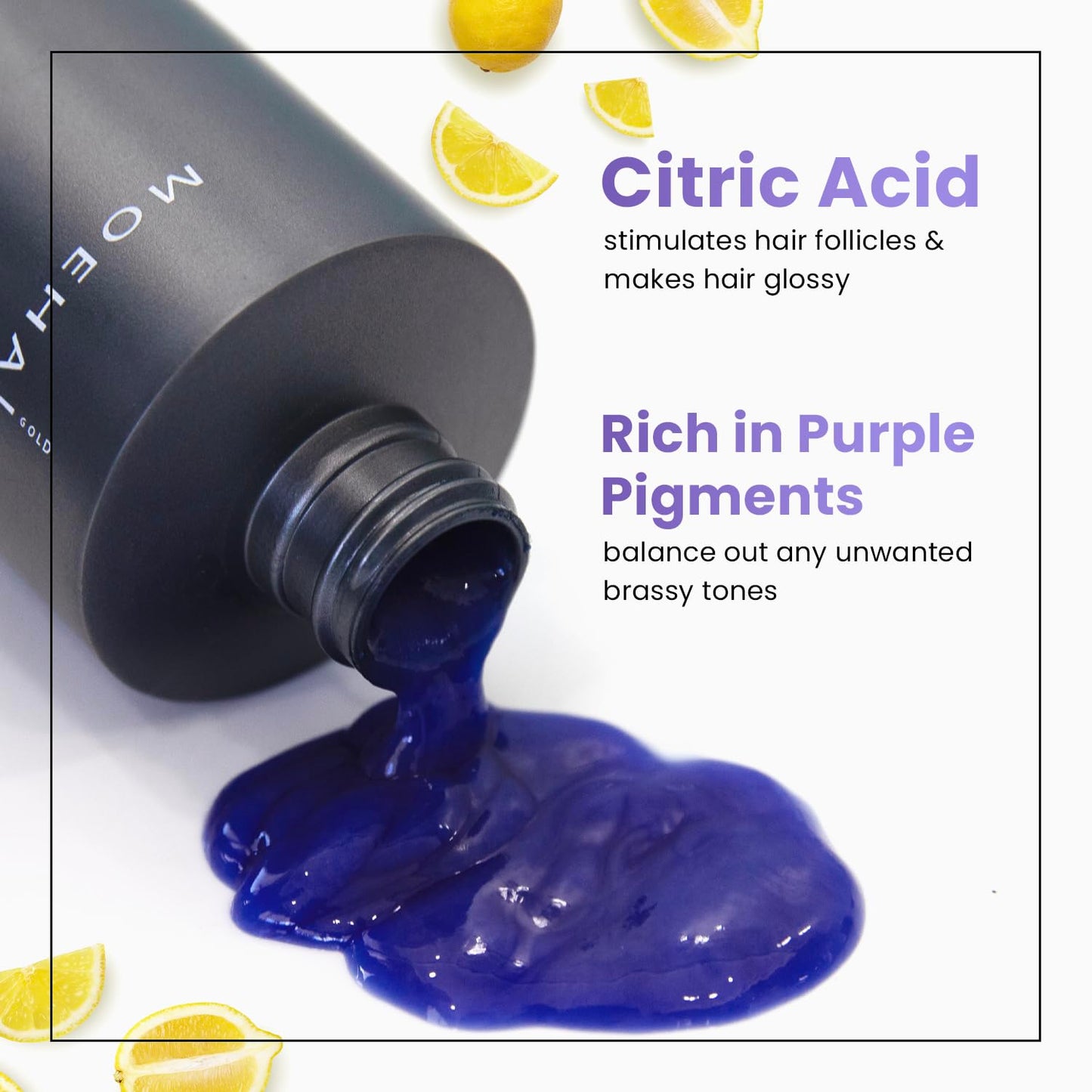 MOEHAIR Color Infuse Silver Toner – Purple Toner for Silver, Gray & White Hair, Neutralizes Brassiness, Salon-Grade, Sulfate & Paraben-Free, 12 Fl Oz