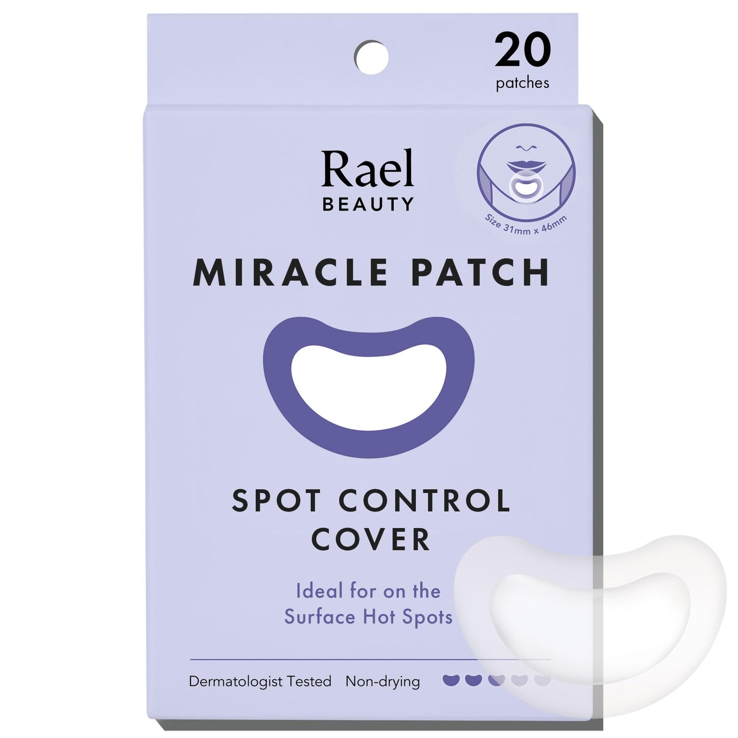 Rael Pimple Patches – Hydrocolloid Spot Control for Acne, Zits & Blemishes, Korean Skincare, Vegan & Cruelty-Free, 20 Count