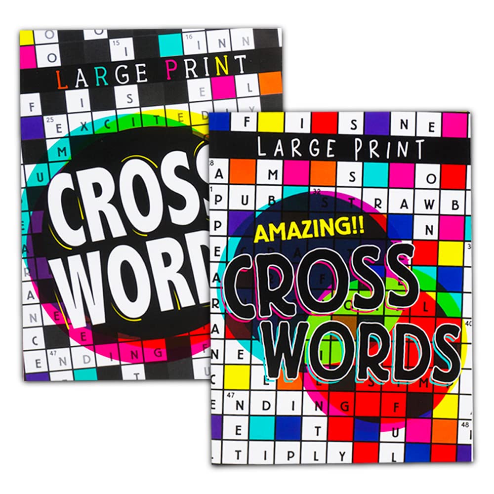 Buffalo Games Sudoku & Crossword Puzzle Books Set – 6 Jumbo Books with 550+ Puzzles, Pens & Bookmark, Brain Games for Adults & Seniors