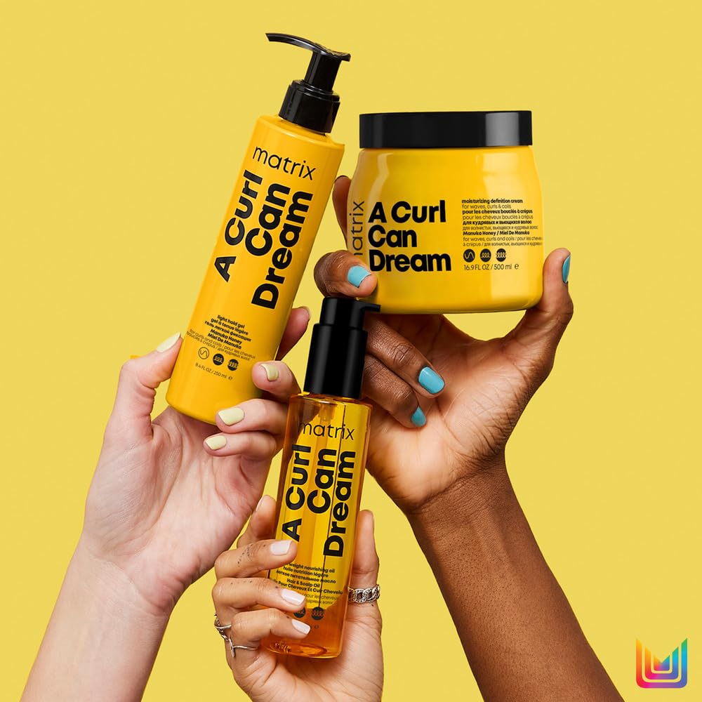 Matrix A Curl Can Dream Light Hold Gel - Defines Curls & Coils, Controls Frizz Without Crunch or Flakes, Silicone, Sulfate & Paraben-Free, Salon Formula
