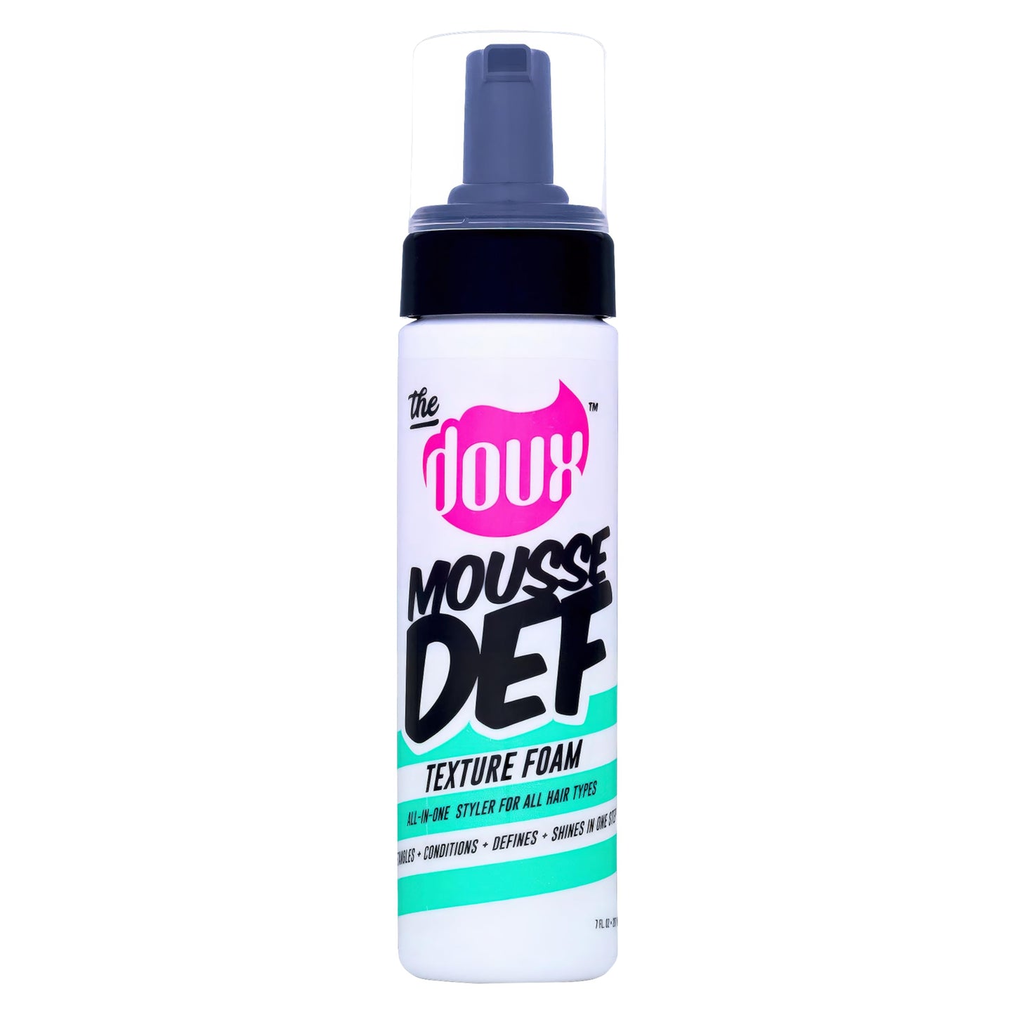The Doux Multi-Use Mousse Def Texture Foam – Styling Mousse for Curly & Textured Hair, Adds Curl Definition, Volume & Shine, Curl Cream Alternative