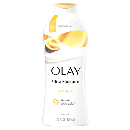 Olay Ultra Moisture Body Wash for Women, 24hr Hydrating & Refreshing, B3 Vitamin, Shea Butter Scent, Paraben & Phthalate Free, 22 fl oz