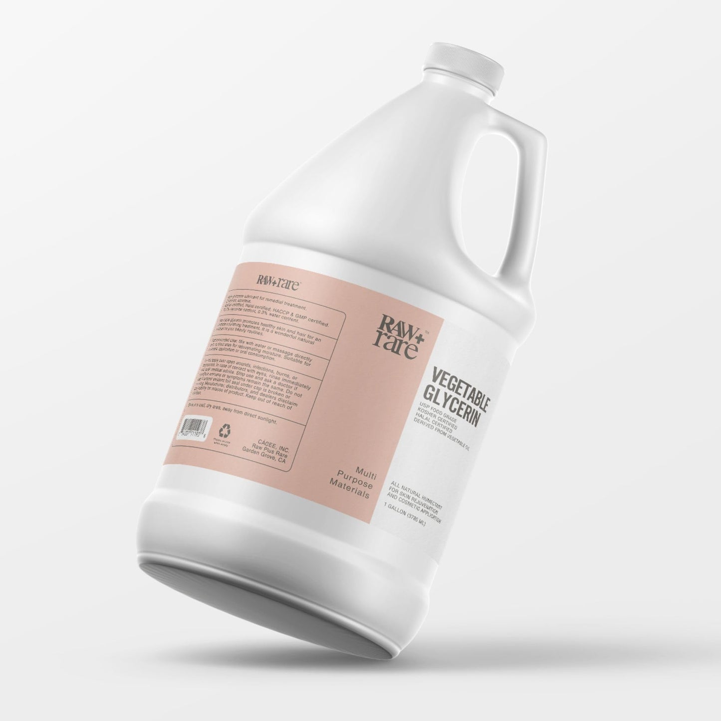 Raw Plus Rare Natural Glycerin 128 fl oz – Bulk Gallon, USP Food & Cosmetic Grade, Hair & Skin Care, Soap Making, Kosher & Halal