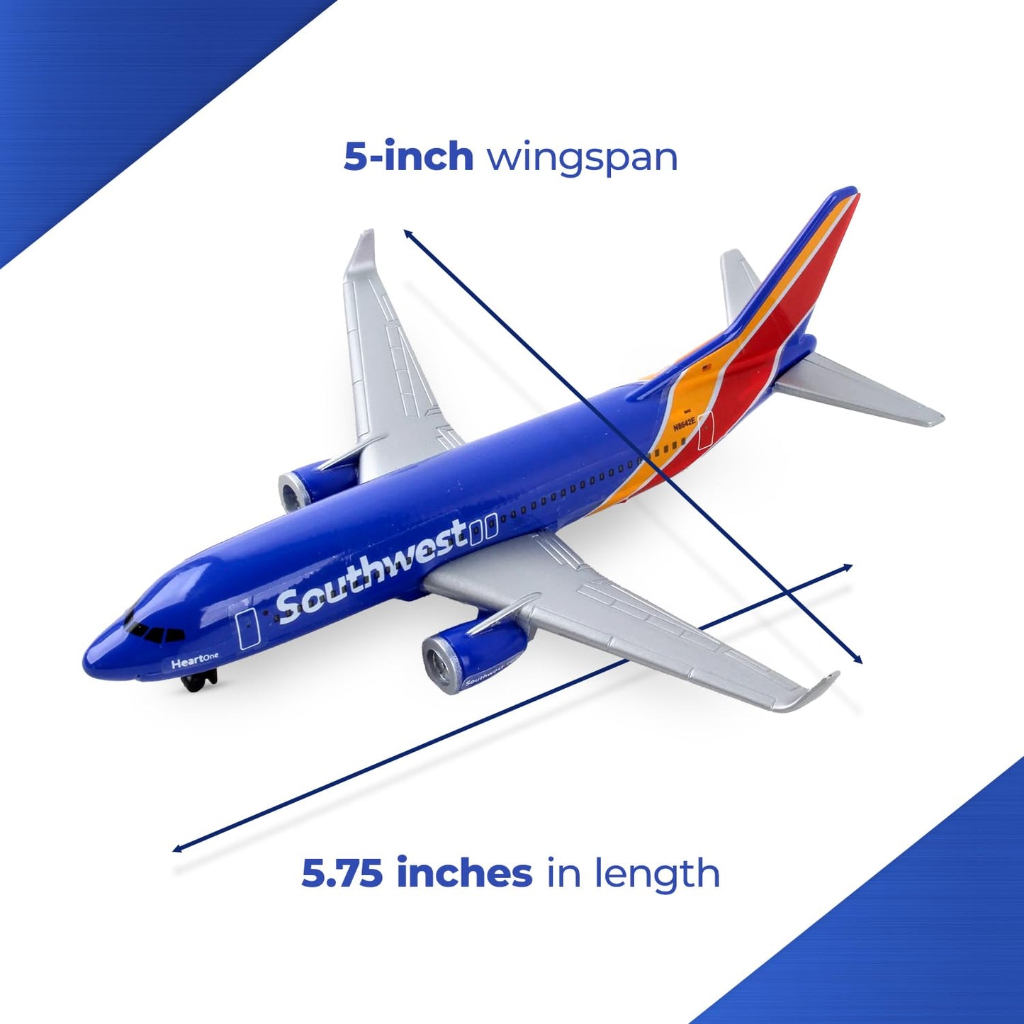 Daron Toy Airplane – Southwest Airlines – Die-Cast Metal Model Airplane Toy with Plastic Parts for Kids Ages 3+
