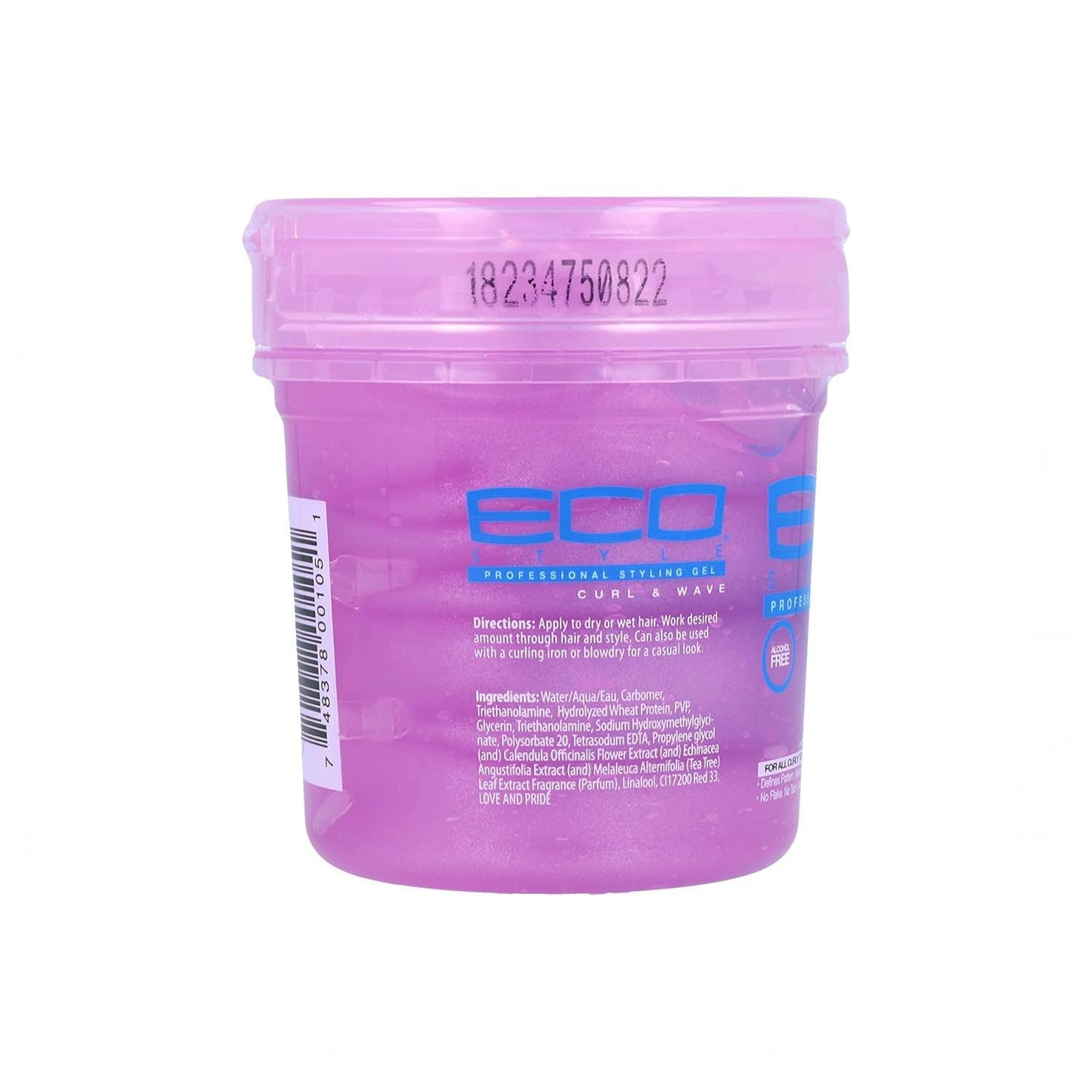 Eco Style Ecoco Hair Gel - Curl And Wave - Anti-Itch, Alcohol-Free Formula - Perfect Hold For Angled Or Tapered Sides - Ideal For Wavy Hair - No Flakes - Not Animal Tested - Moisturizes - 8 Oz