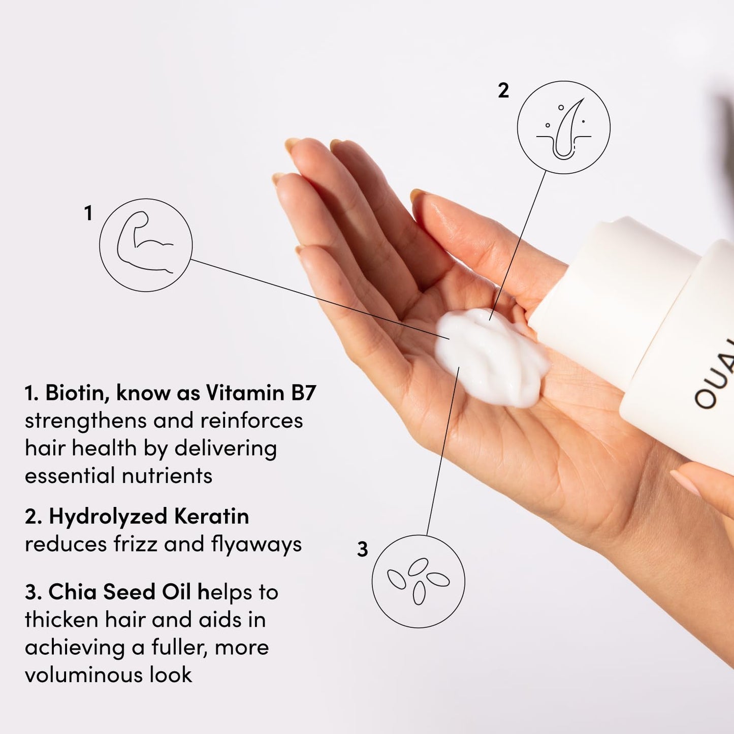 OUAI Fine Shampoo & Conditioner Set – Sulfate Free Hair Care for Women & Men with Keratin, Shea Butter, Avocado Oil & Marshmallow Root – 10 Fl Oz