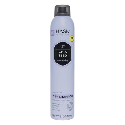 HASK Chia Seed Volumizing Dry Shampoo – Absorbs Oil, Adds Volume & Bounce, Builds Body, No Sulfates or Parabens, Cruelty-Free – 8.1oz