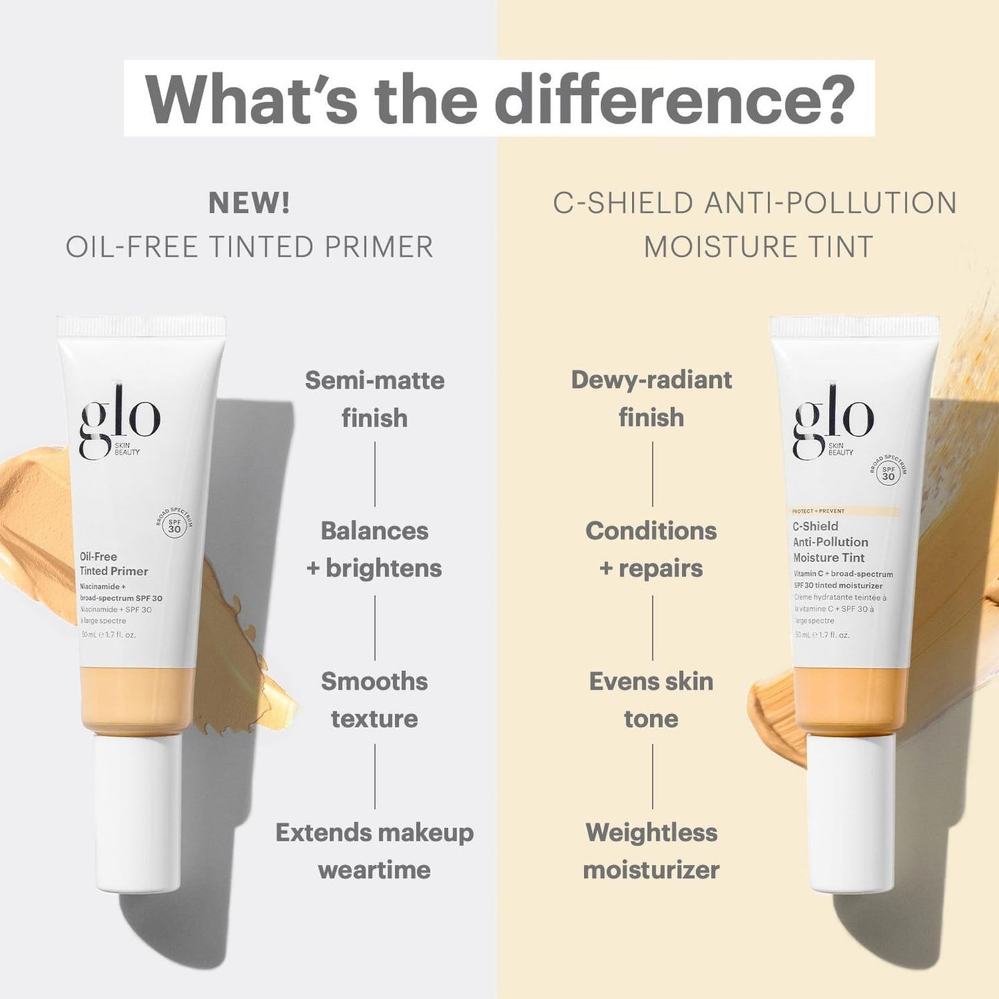 Glo Skin Beauty C-Shield Anti-Pollution Moisture Tint SPF 30 - Tinted Moisturizer with Vitamin C, Broad Spectrum Face Protection, 1.7 oz (2N-Light)