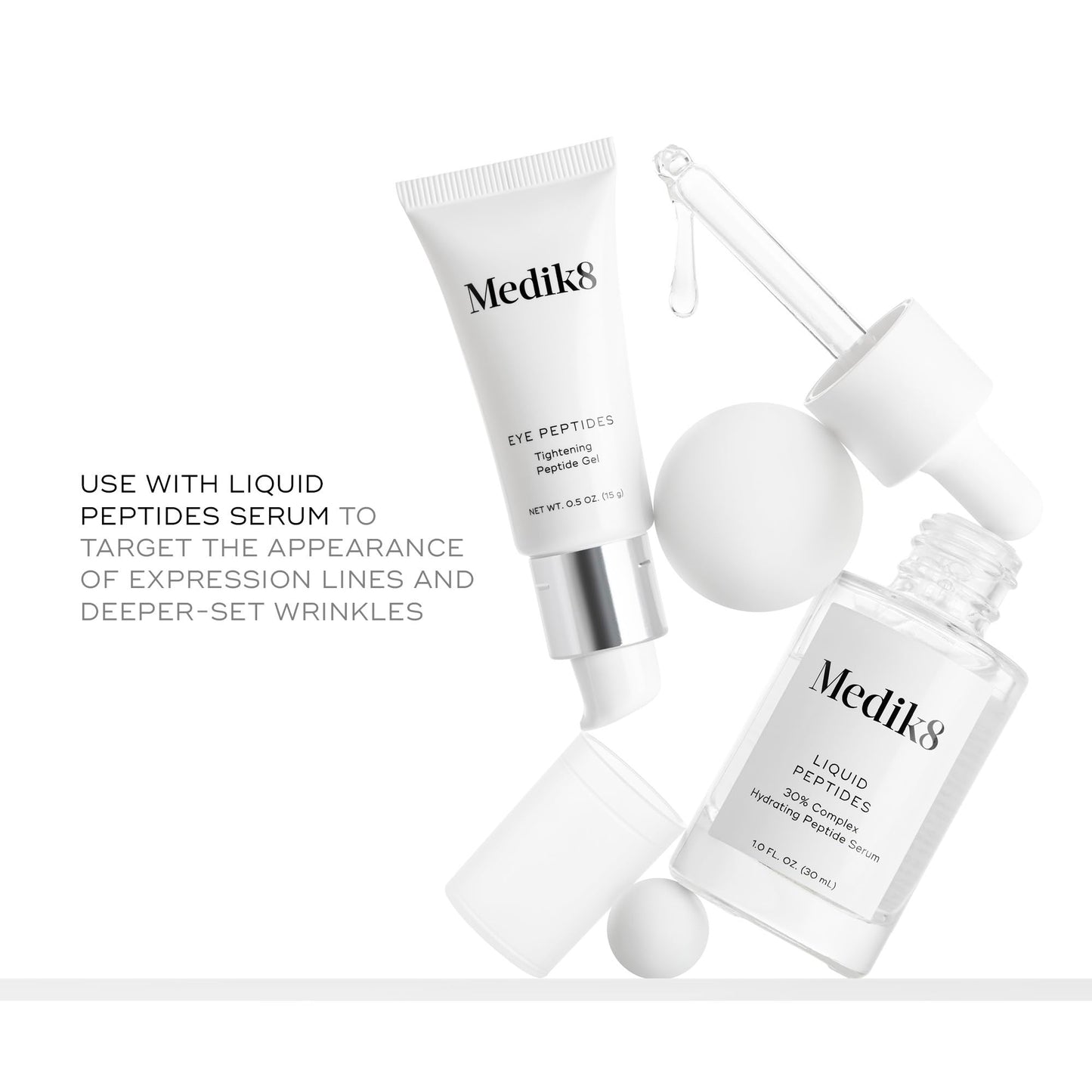 Medik8 Eye Peptides Gel - Daily Under Eye Gel - Anti Aging Serum - Hydrating Serum Gently Smooths Bags and Wrinkles - Vegan and Gluten Free - 0.5 oz