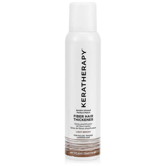 Keratherapy Keratin Infused Perfect Match Fiber Hair Thickener Spray, Light Brown, 4 fl oz – Volumizing, Concealing & Thickening Spray for Thinning Hair
