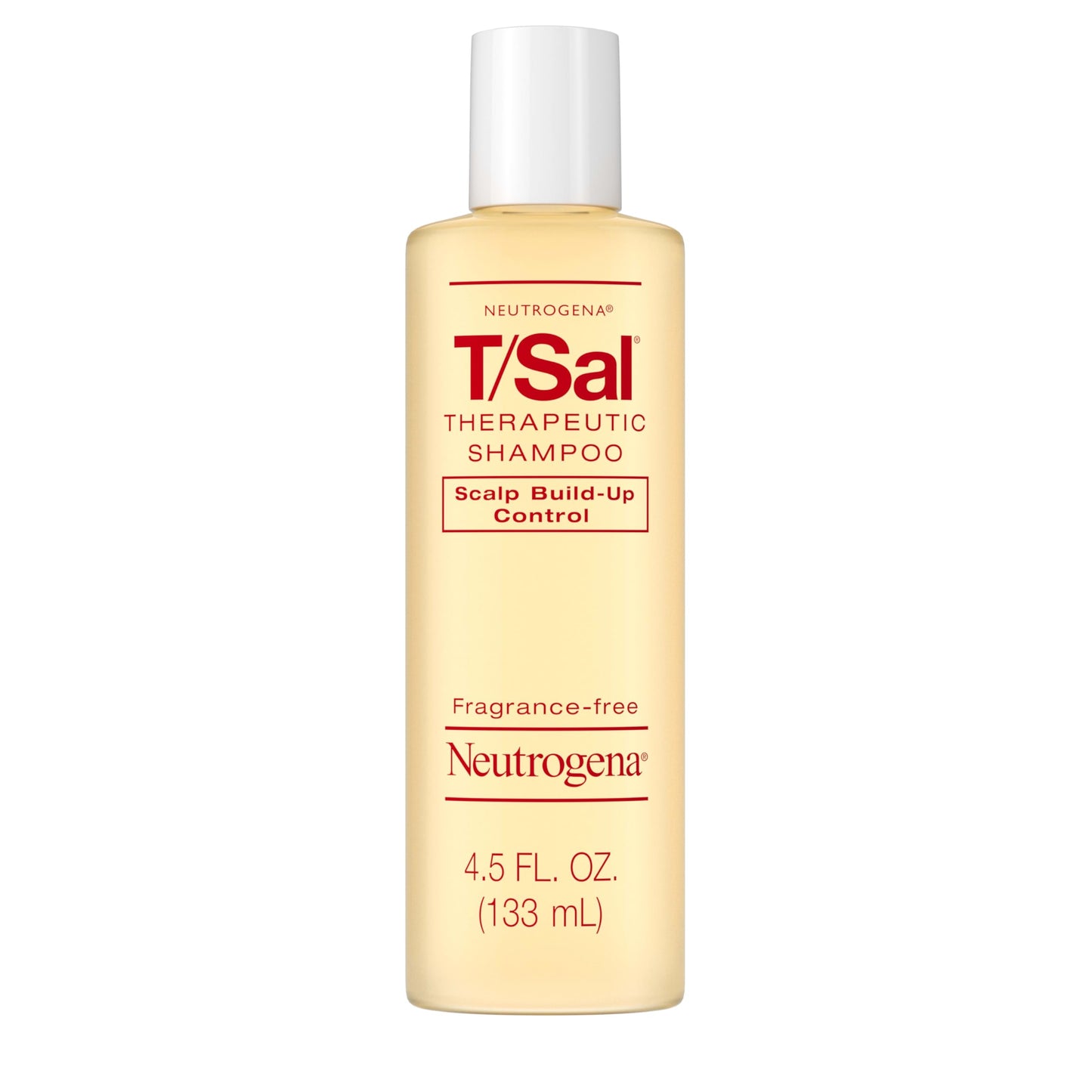 Neutrogena T/Sal Dandruff Shampoo, 3% Salicylic Acid, Scalp Build-Up & Psoriasis Control, Seborrheic Dermatitis, Fragrance-Free, 4.5 fl oz