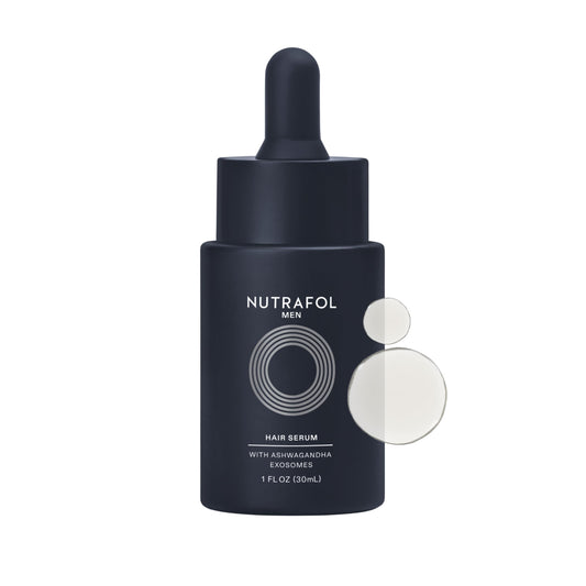 Nutrafol Men's Hair Serum 30mL – Clinically Tested for Thicker, Fuller Hair & Scalp Coverage – Lightweight, Non-Greasy, Daily Use Formula