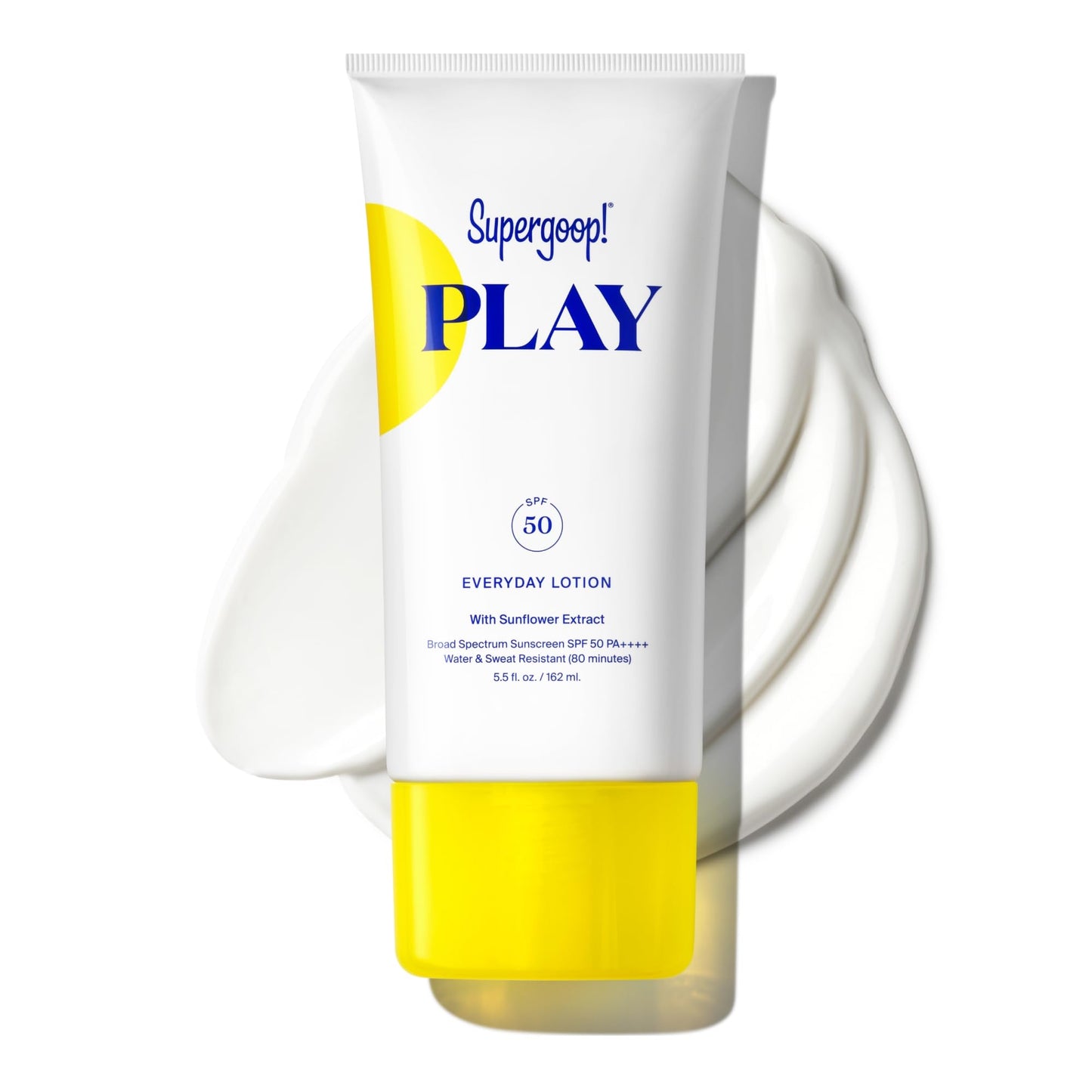 Supergoop! PLAY Everyday Lotion SPF 50 - Fast Absorbing, Water & Sweat Resistant Sunscreen for Face & Body, Sensitive Skin, 5.5 fl oz