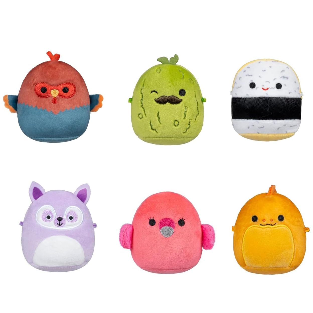 Squishmallows Original Micromallows Plush 6-Pack (Charles, Onel, Cookie, Reed, Mo, Layla)