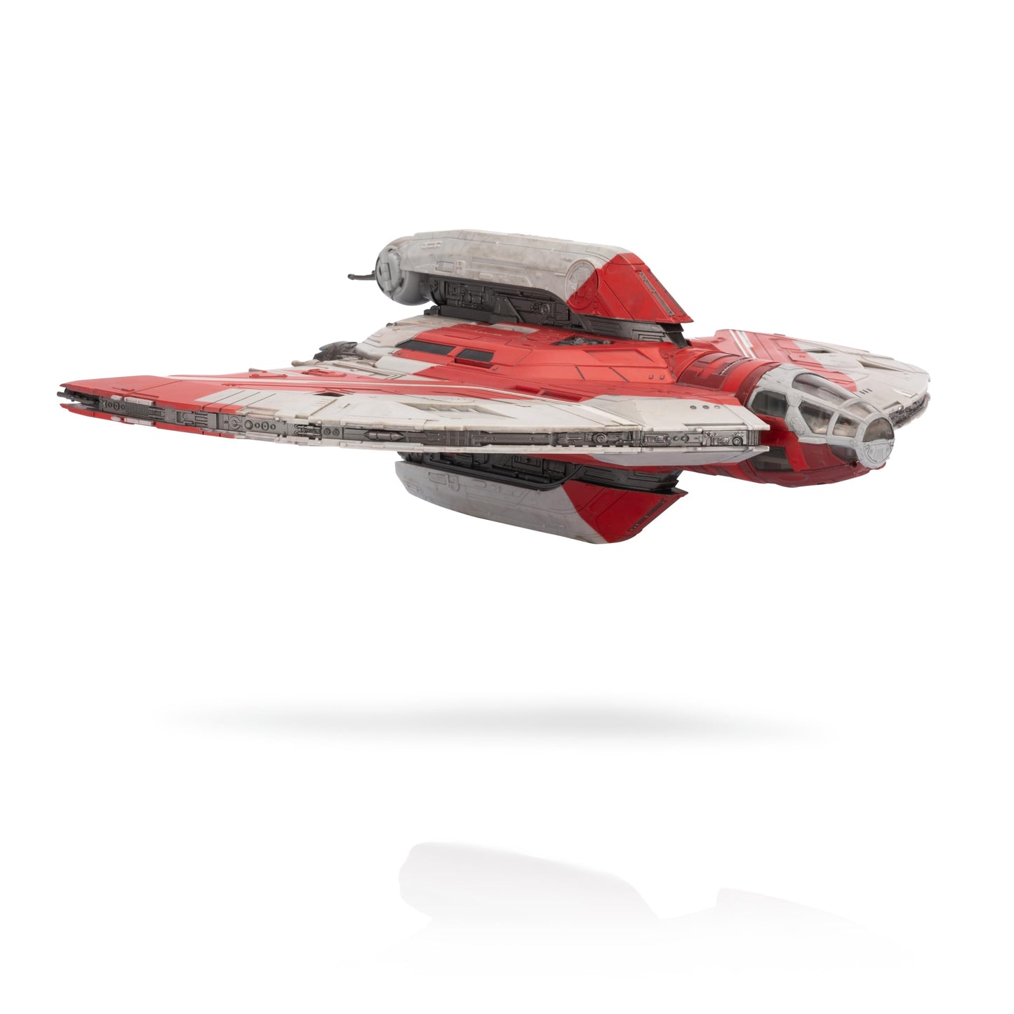 Star Wars Micro Galaxy Squadron Ahsoka Tano's T-6 Jedi Shuttle - 13-Inch Vehicle with Rotating Wings and Three 1-Inch Micro Figure Accessories