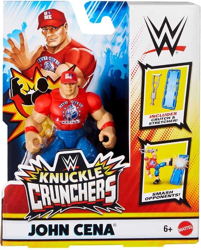 WWE Knuckle Crunchers Figure 10 cm John Cena Figures + Accessory