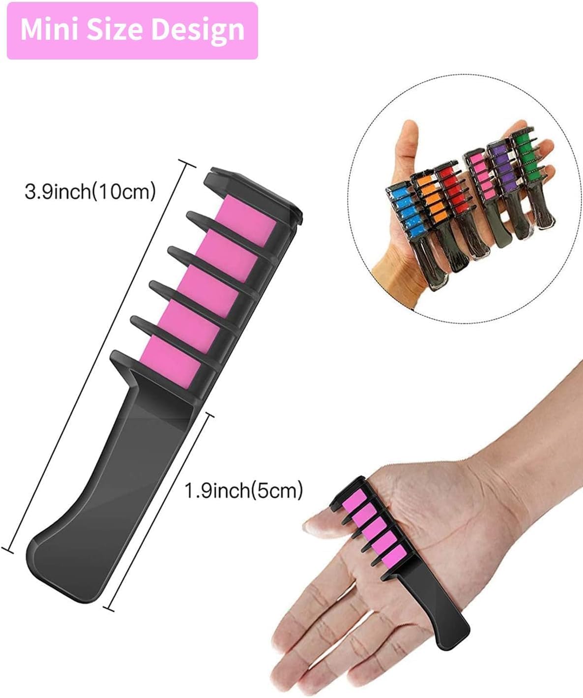 New Hair Chalk Comb for Kids – Washable Temporary Hair Color Dye for Girls Ages 4–12 | Fun DIY Cosplay, Party, Birthday & Holiday Gift