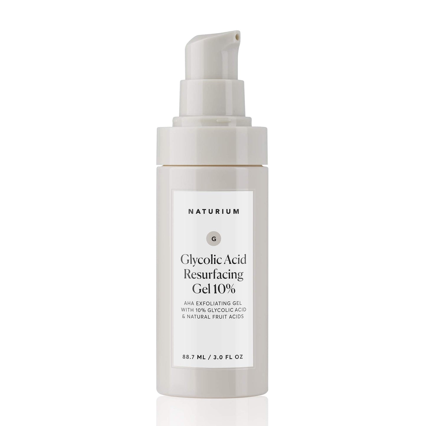 Naturium Glycolic Acid Resurfacing Gel 10%, AHA Exfoliating Gel with Natural Fruit Acids, 3.0 oz