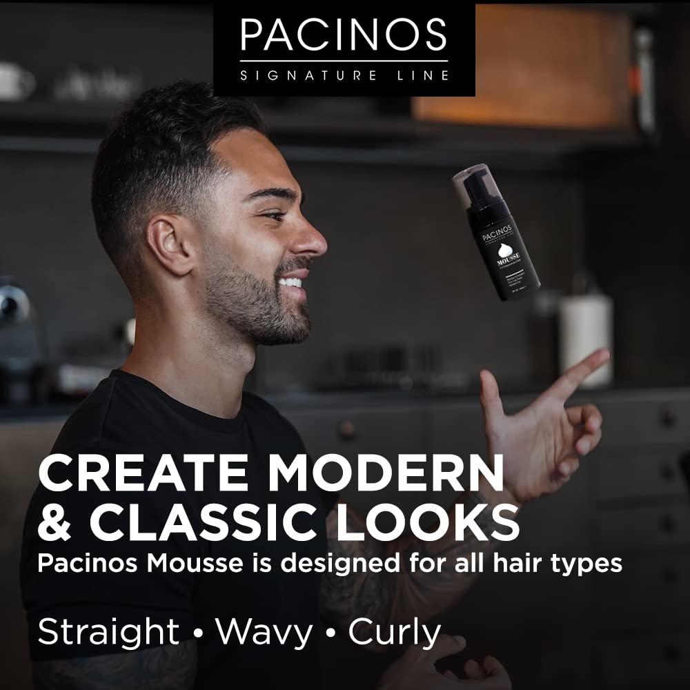 Pacinos Signature Line Curl Enhancing Mousse - Light Hold Hair Mousse and Styling Foam