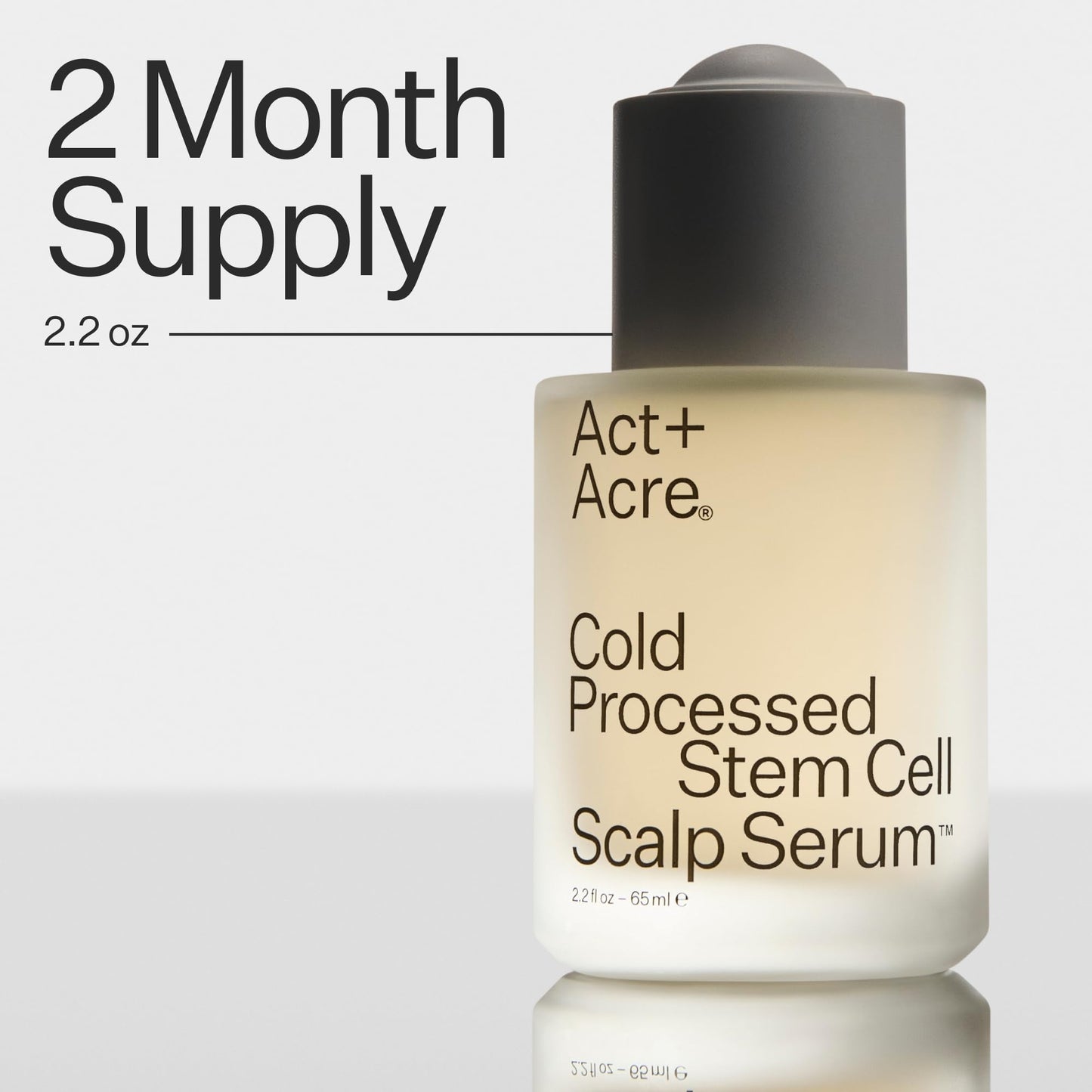 Act+Acre Stem Cell Scalp Serum – Cold Processed Formula for Thicker, Fuller Hair with Apple Stem Cells, Bamboo & Aloe – Hydrate, Strengthen, Vegan, 2.2 Fl Oz