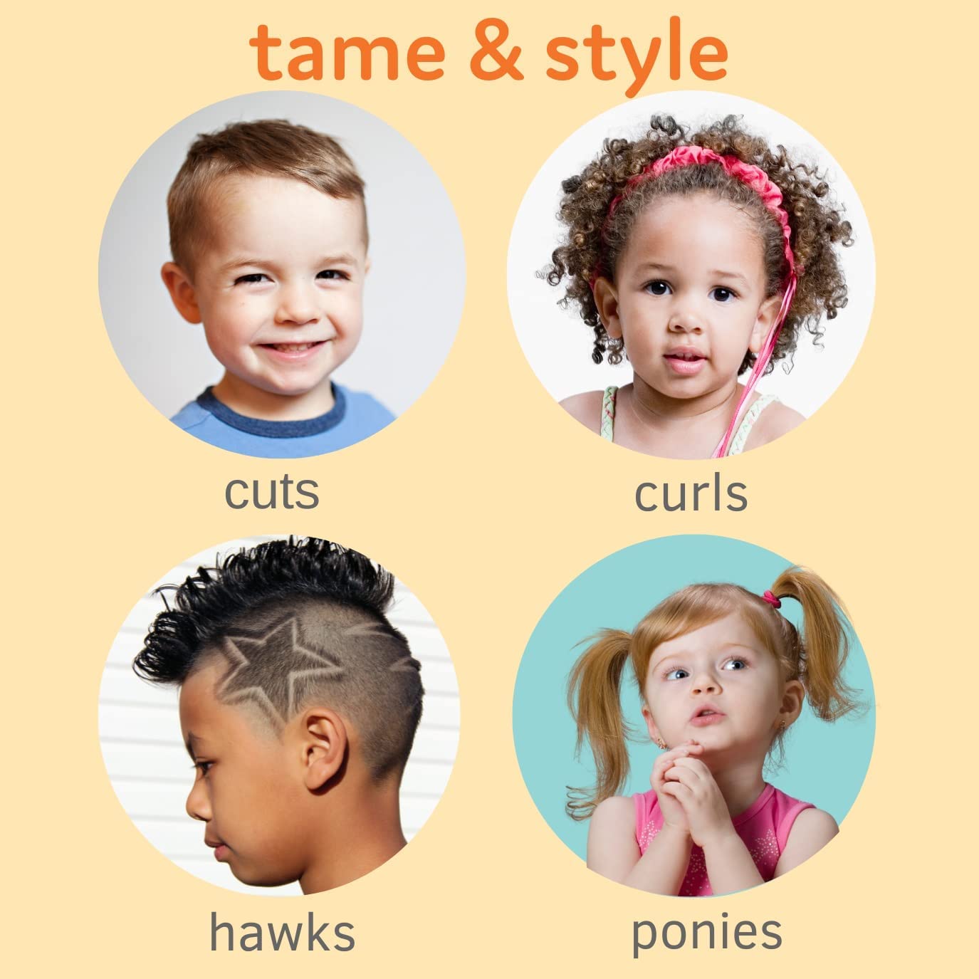 T is for Tame Hair Taming Gel for Kids – Natural Baby Hair Styling Gel for Boys & Girls – Controls Frizz & Flyaways, Flexible Hold, 2.7 fl oz, 1 Pack