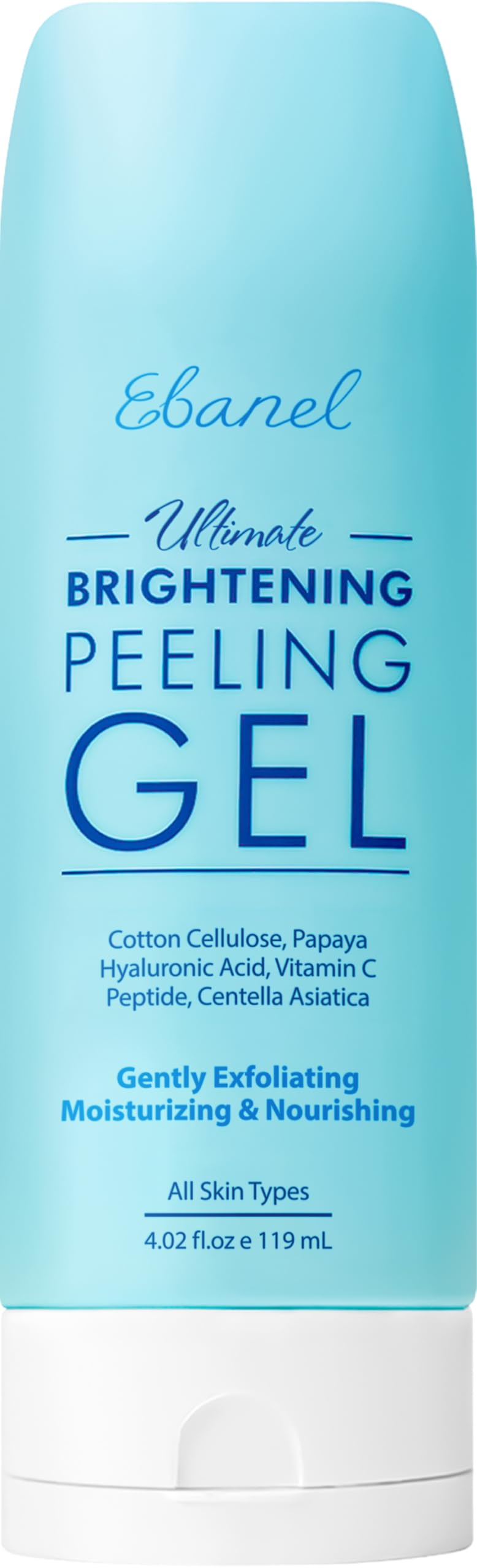 Ebanel Exfoliating Face Scrub & Peeling Gel – Brightening Moisturizing Cleanser with Centella, Hyaluronic Acid, Vitamins C & E