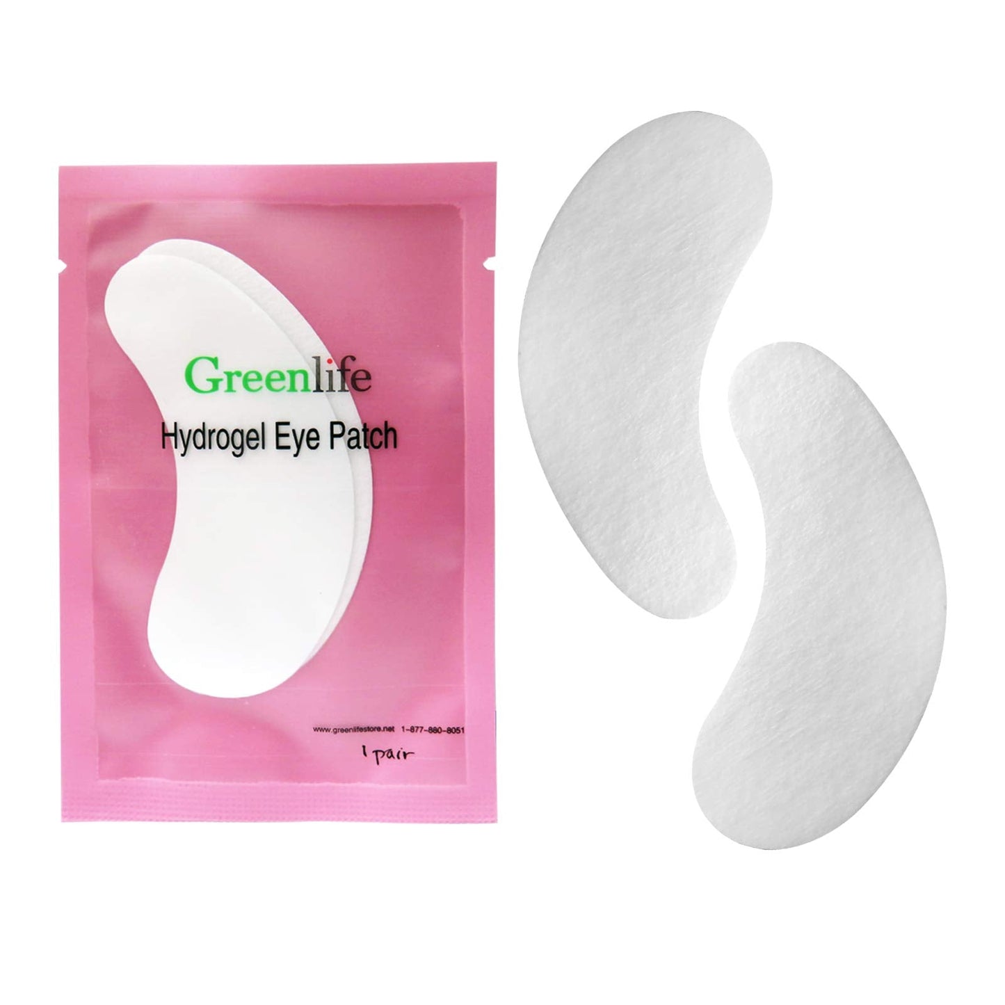 GreenLife 300 Pairs Eyelash Extension Eye Pads - Collagen & Aloe Vera Hydrogel Patches, Under Eye Gel Pads for Lash Supplies