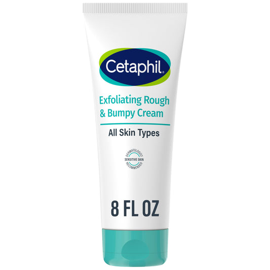 CETAPHIL Exfoliating Rough & Bumpy Skin Cream, 8oz, 20% Urea, Lightweight, Gently Smooths & Refines Skin, Dermatologist Recommended