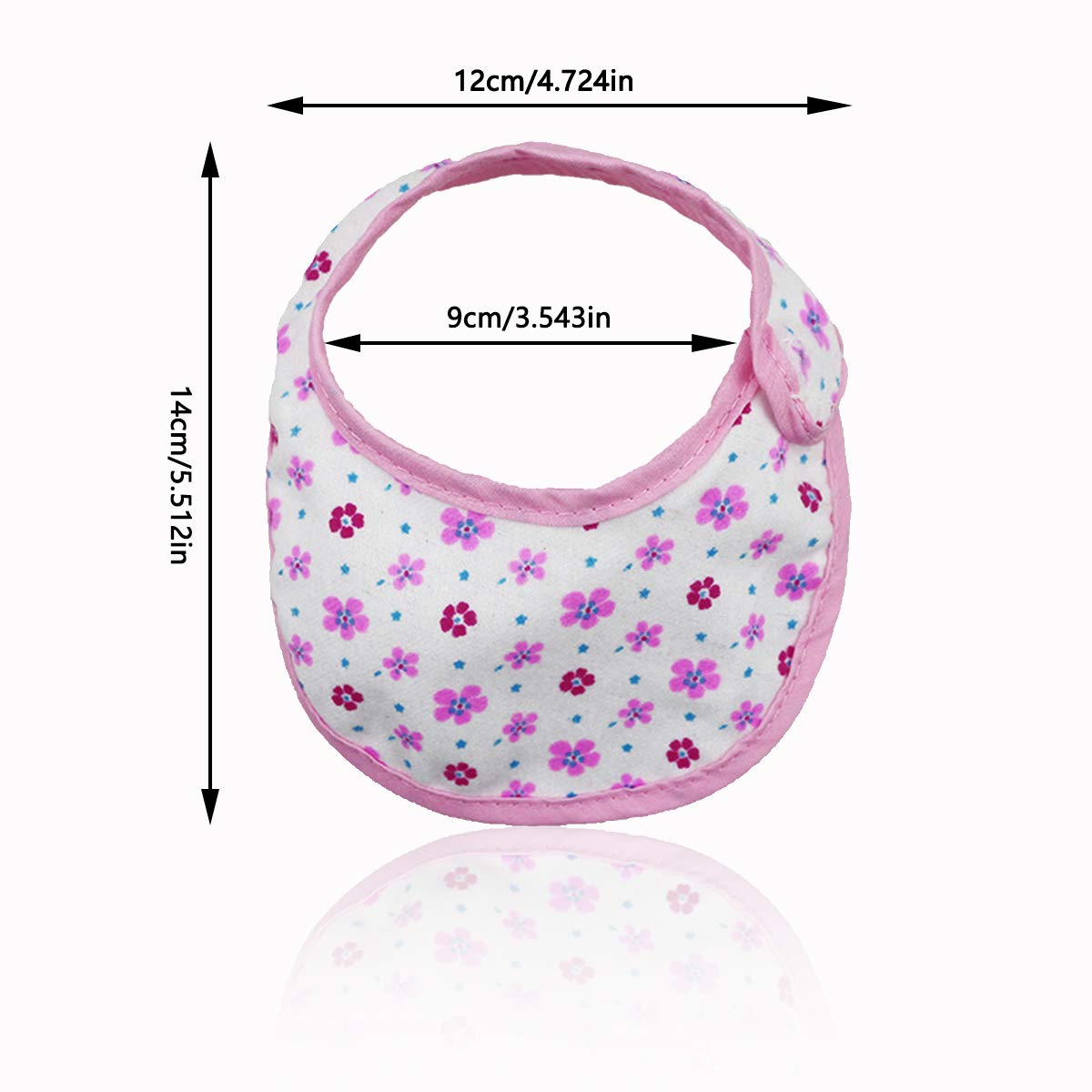 DC-BEAUTIFUL 4 Pcs Diapers, Underwear and 2 Pcs Bibs for 14-18 Inch Baby Dolls, Suitable for Infant Baby Girls Boys
