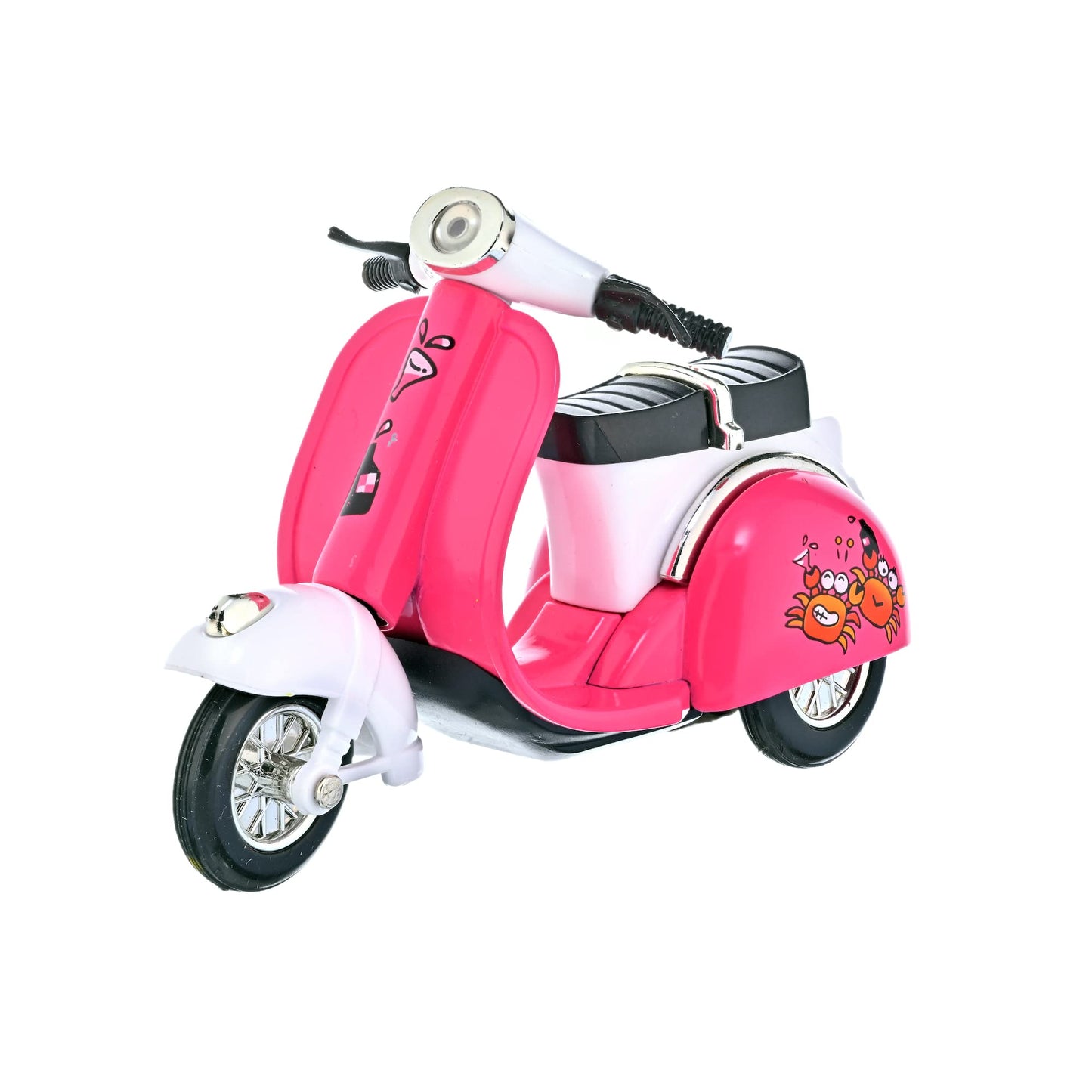 Pull Back Toy Vehicle Die Cast Scooter [3 Pack] Neon Colors Metal Scooter 4.5 Inches Long, Best Party Favor Prizes for Kids (3 Pack) Colors May Very