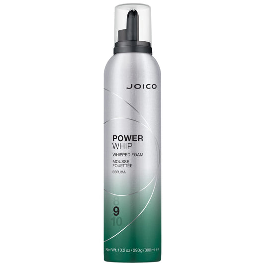 Joico Power Whip Whipped Foam – Volumizing & Body Boost, Heat & Humidity Protection, Frizz Control, Shine Enhancer, 10.2 Fl Oz