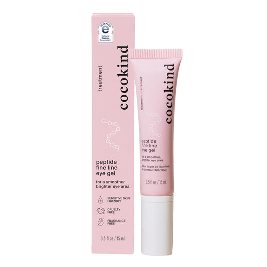 Cocokind Peptide Eye Gel - Lightweight Hydrating Treatment for Fine Lines & Wrinkles, Sensitive Skin Friendly, Vegan, Cruelty-Free, 0.5oz