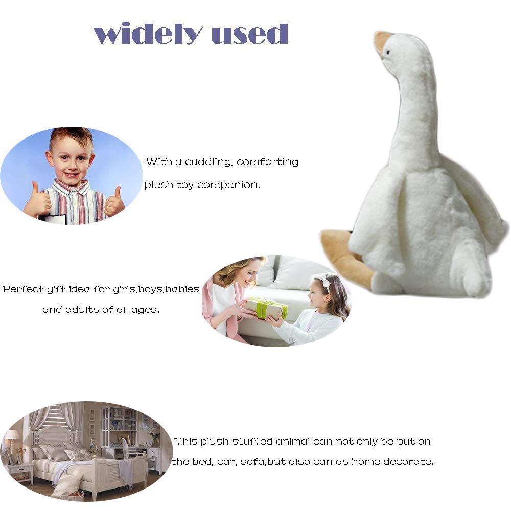 CHELEI2019 15.7" Swan Stuffed Animal,Goose Plush White Stuffed Animal Toy Gifts for Kids
