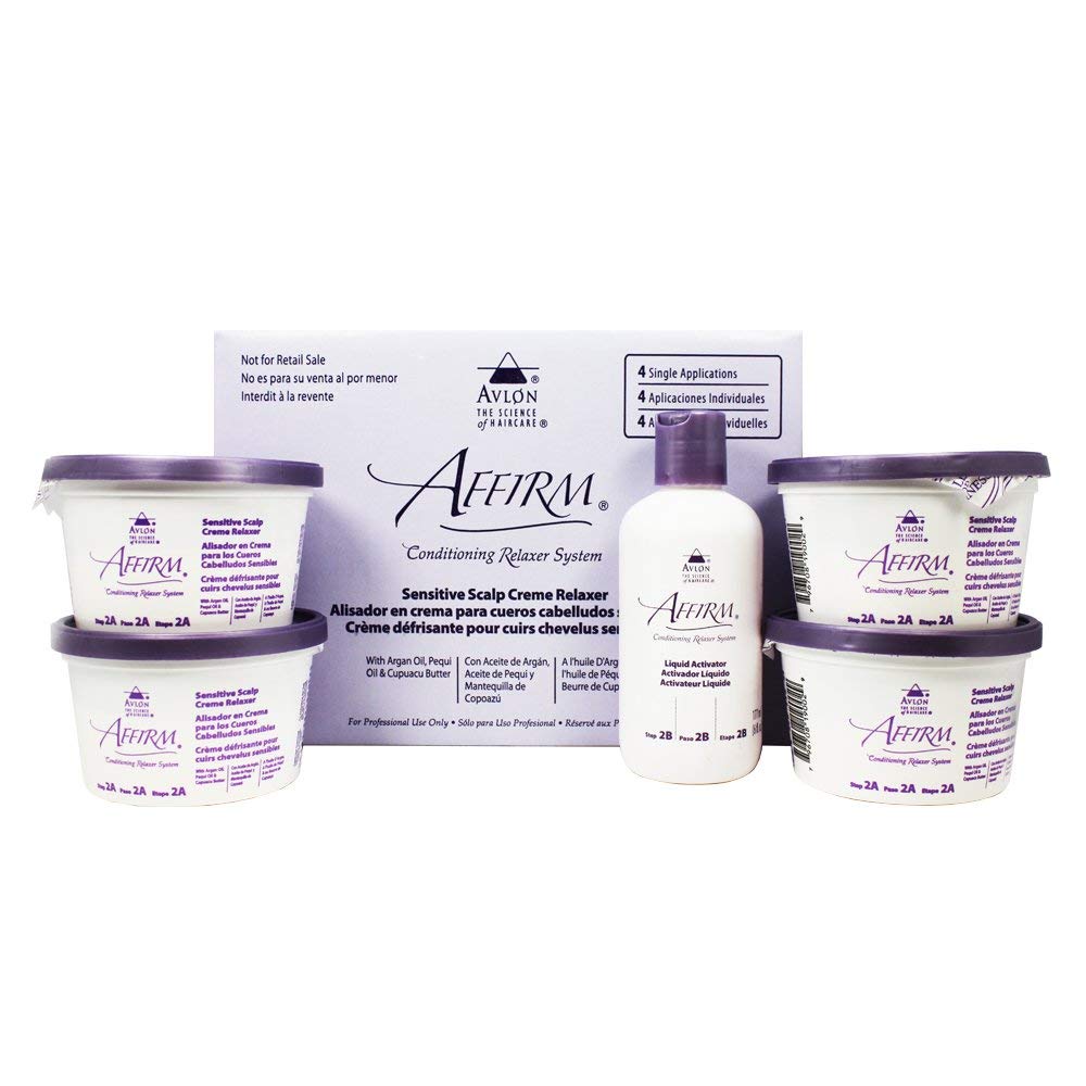 Avlon Afirm hair care products including bottles and containers on a white background
