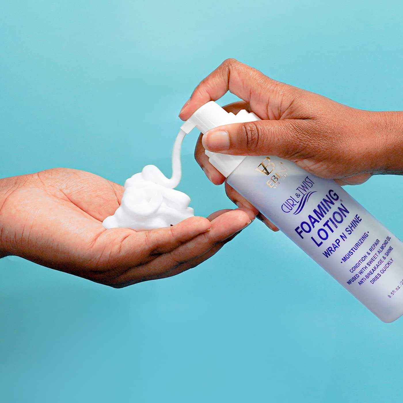 EBIN NEW YORK Curl & Twist Foaming Lotion 8.5 oz | Moisturizing, Hydrating & Smoothing Formula for Defined, Shiny, Long-Lasting Curls