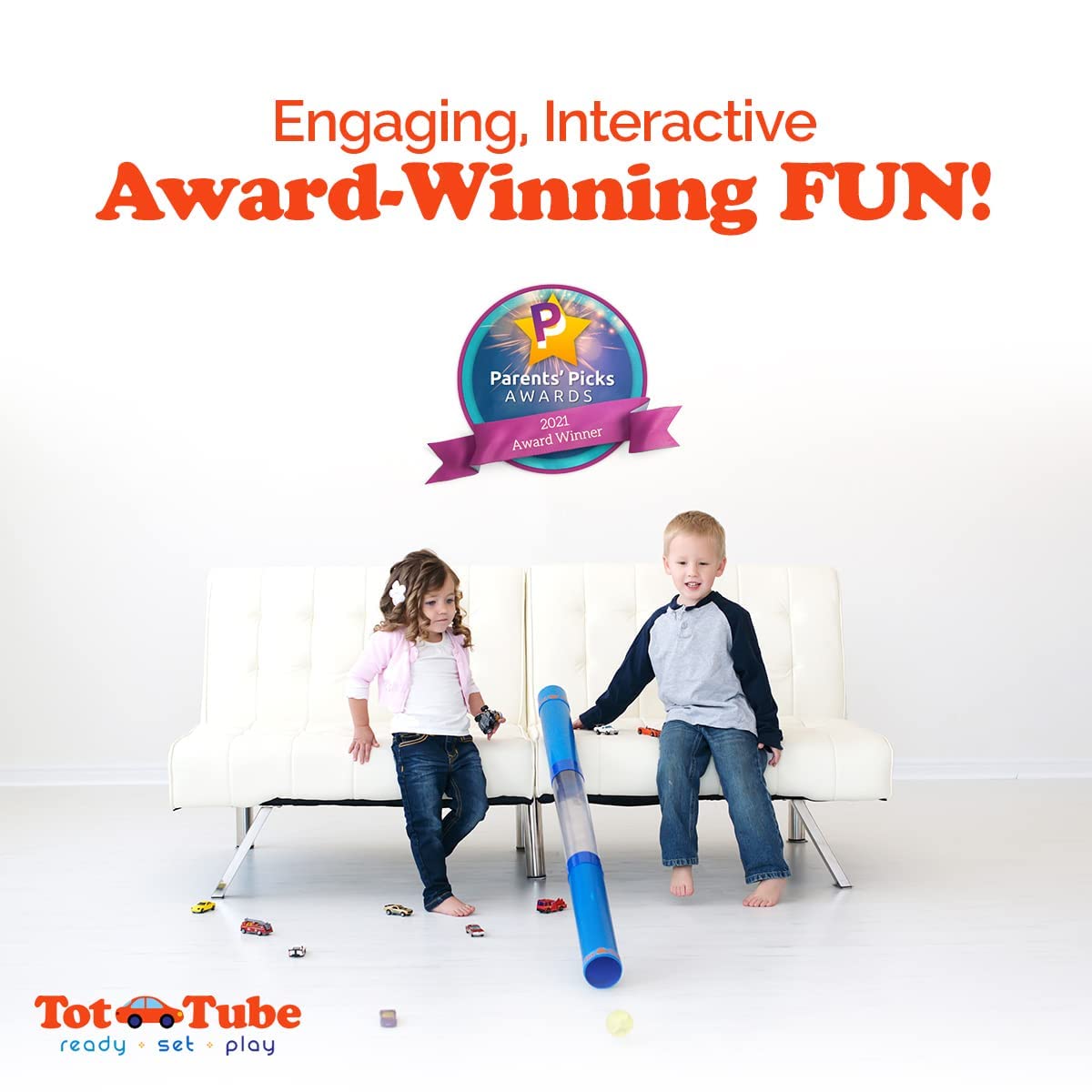Tot Tube Playset - Toy Car and Ball Ramp Race Track