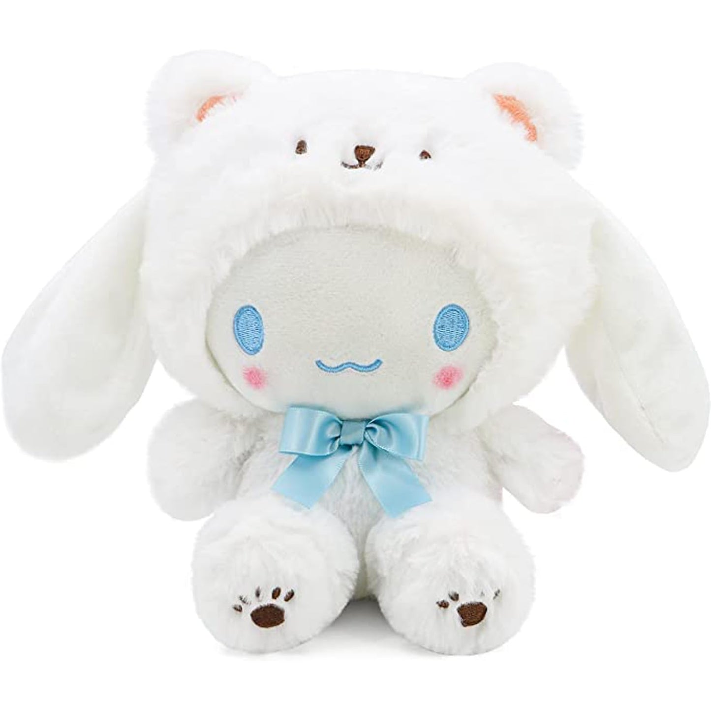MJJAOQYF Kawaii White Bear Plush Doll – Soft Stuffed Animal, Cross-Dressing Series Pillow Toy, Cute Birthday Gift for Kids & Girls