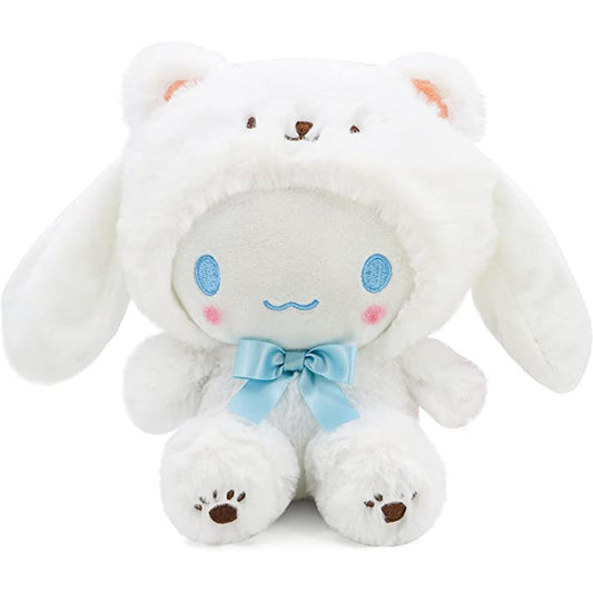 MJJAOQYF Kawaii White Bear Plush Doll – Soft Stuffed Animal, Cross-Dressing Series Pillow Toy, Cute Birthday Gift for Kids & Girls