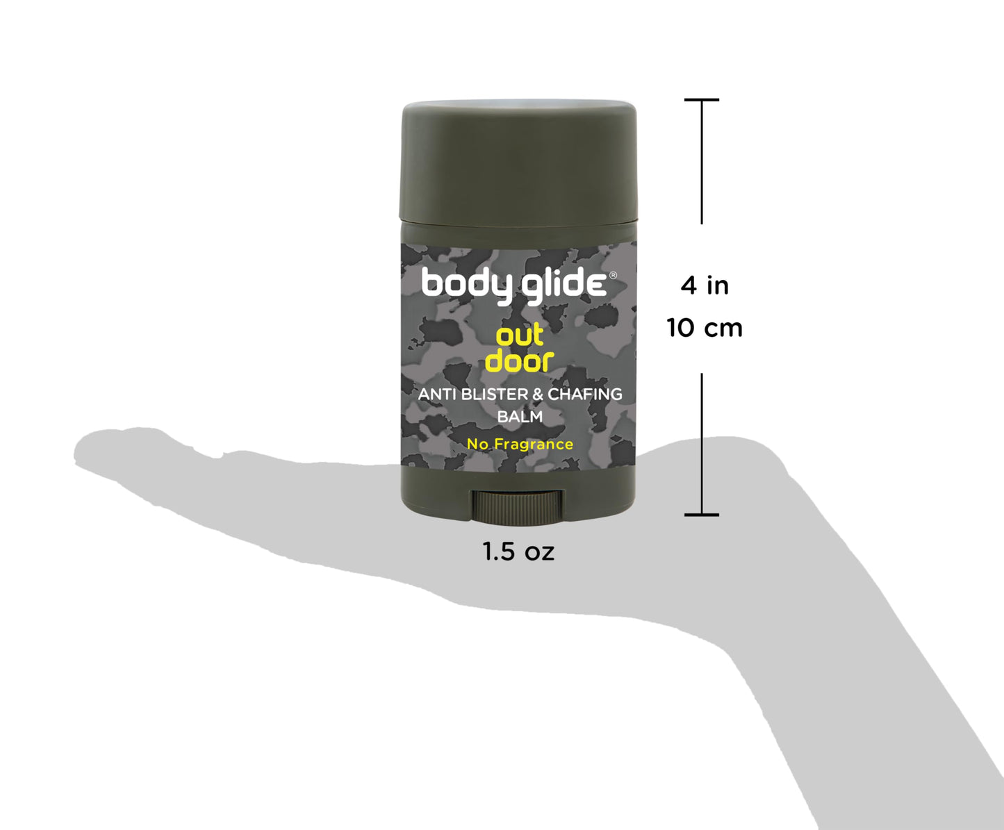 Body Glide Outdoor Anti-Chafe Balm 1.5oz – Fragrance-Free Stick for Neck, Shoulders, Chest, Thighs & Feet, Trusted for Sports & Everyday Use
